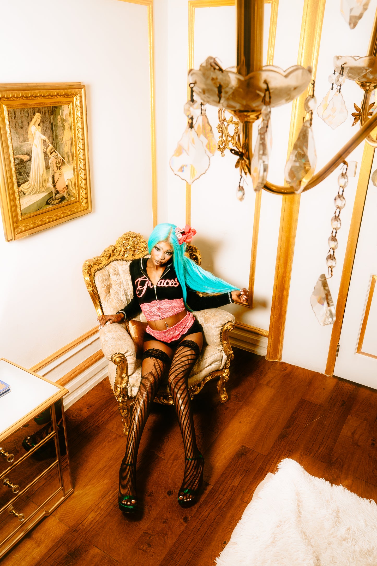 Pretty in Pink lace Tracksuits- Short