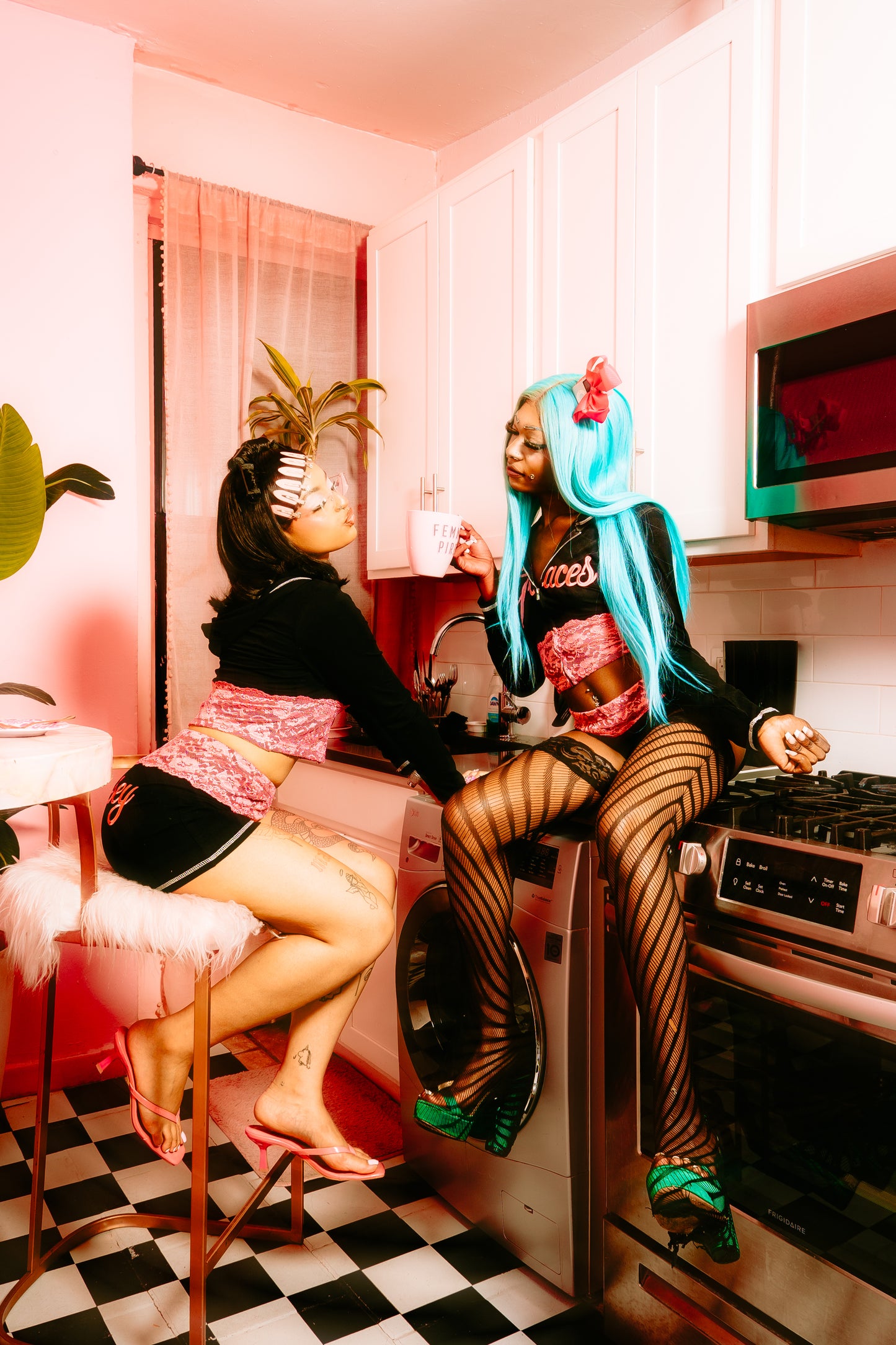 Pretty in Pink lace Tracksuits- Short